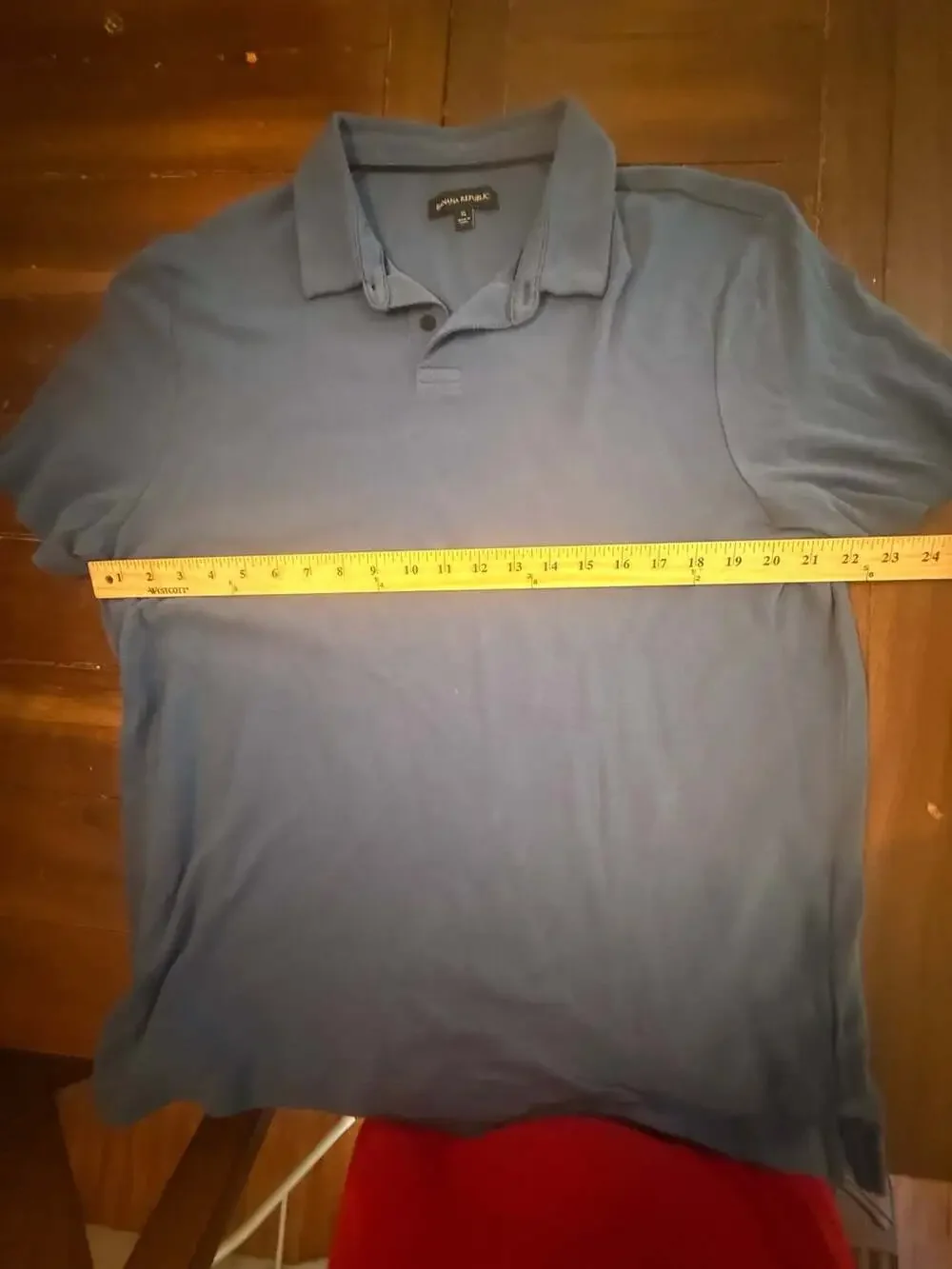 Banana Republic Men's Blue Short Sleeve Polo Shirt with Embroidered Logo